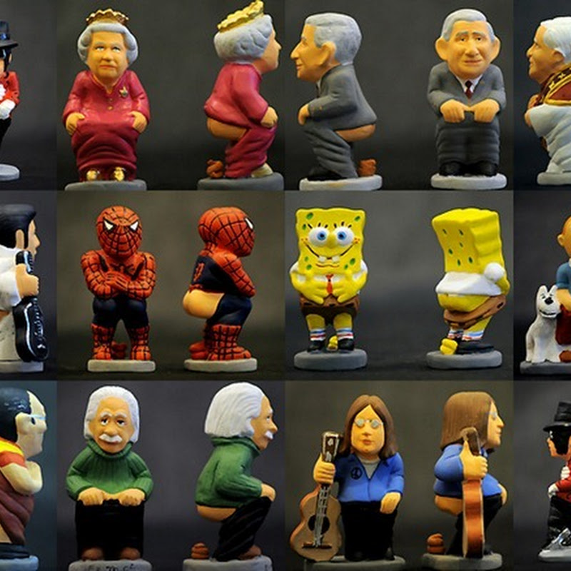 Caganers Figurines of Pooping World Leaders in Nativity Scenes